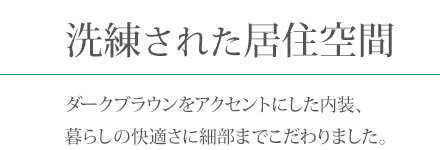 洗練された居住空間